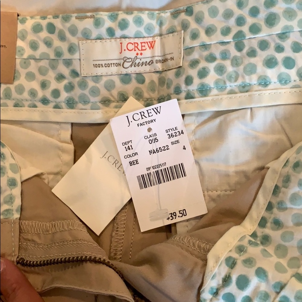 NWT - J. Crew Factory khaki shorts, size 4